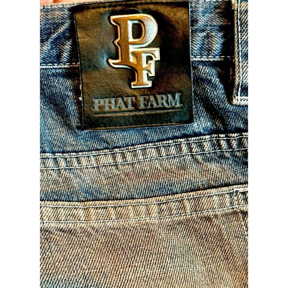 Vintage Y2K Phat Farm Baggy Jeans Men’s W38 L32 No Size Tag 100% Cotton Denim - Picture 1 of 9